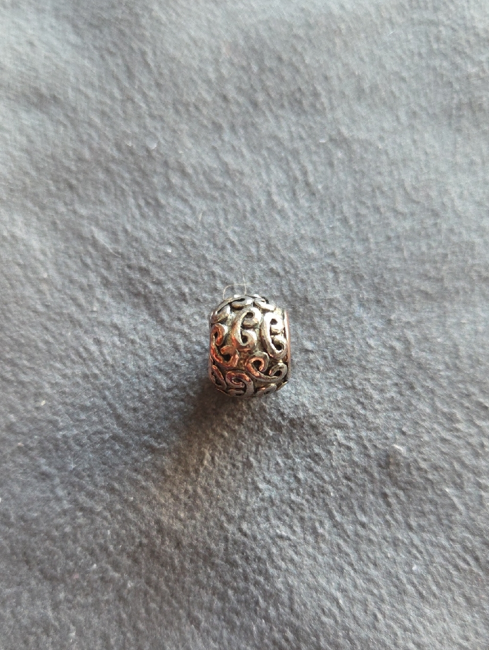 Vintage Sterling Silver Filigree Bead Charm - Pandora-Compatible